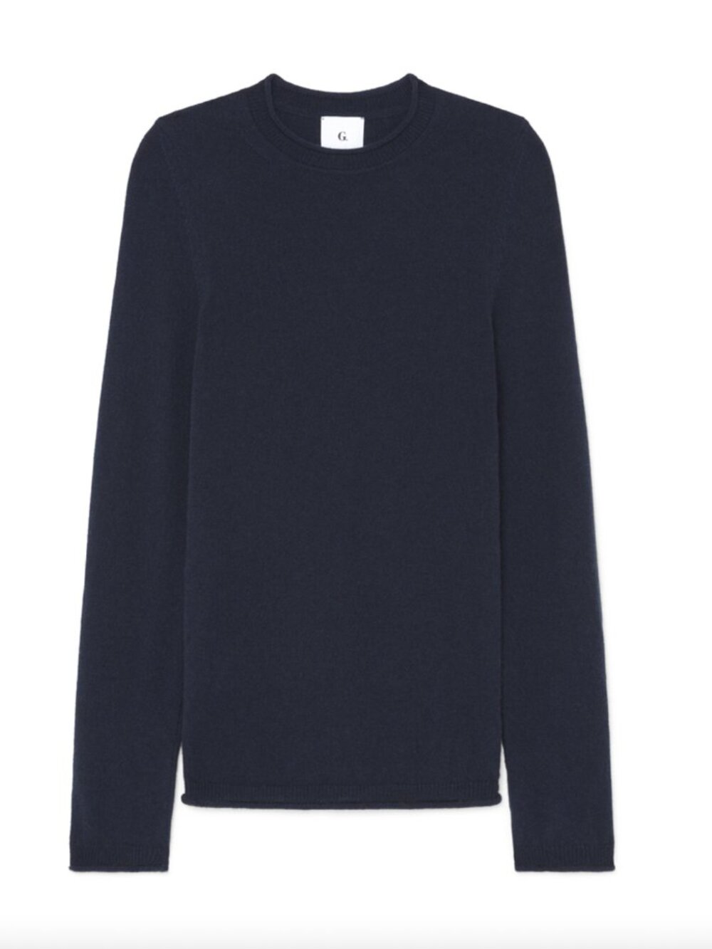 G. Label by Goop The Minimalist 100% Cashmere Sweater in Navy